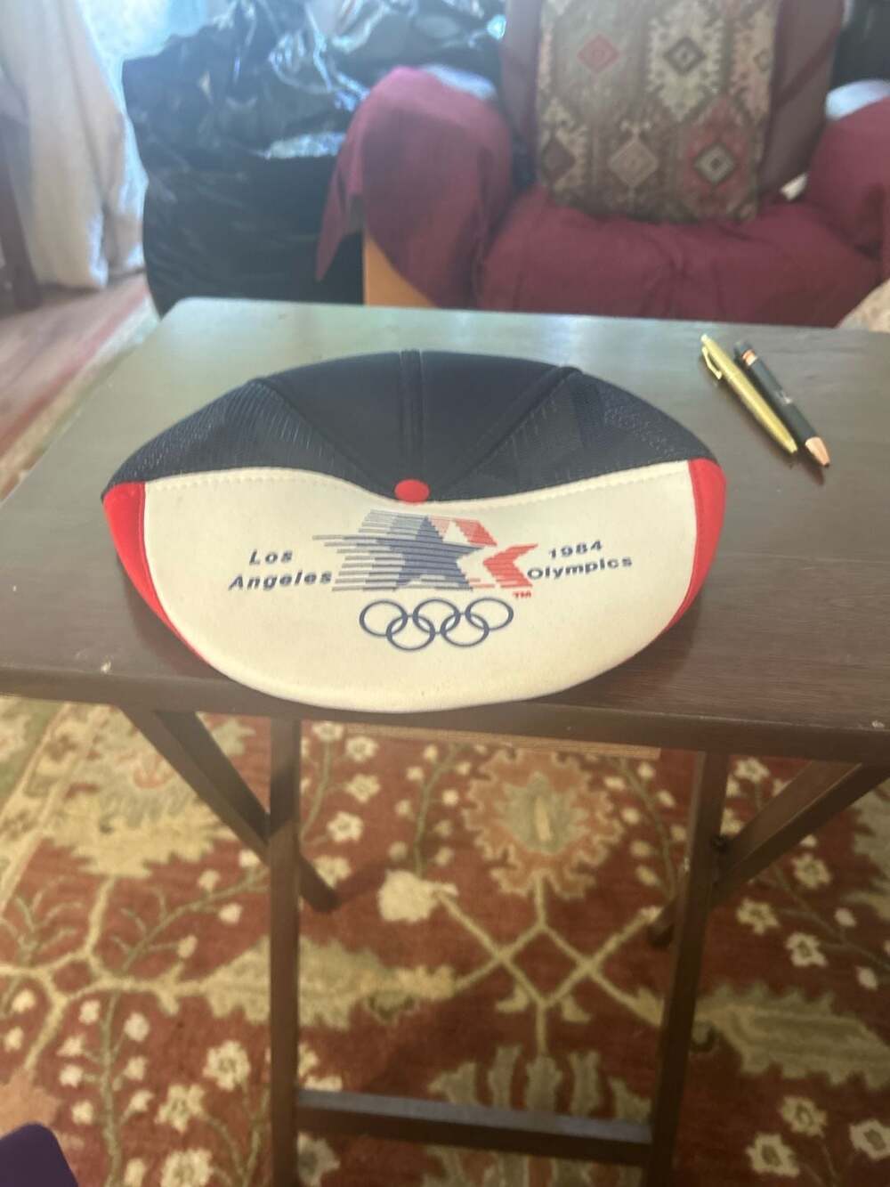 Vintage 1984 Los Angeles Olympics Star in Motion Mesh Trucker Snapback Hat